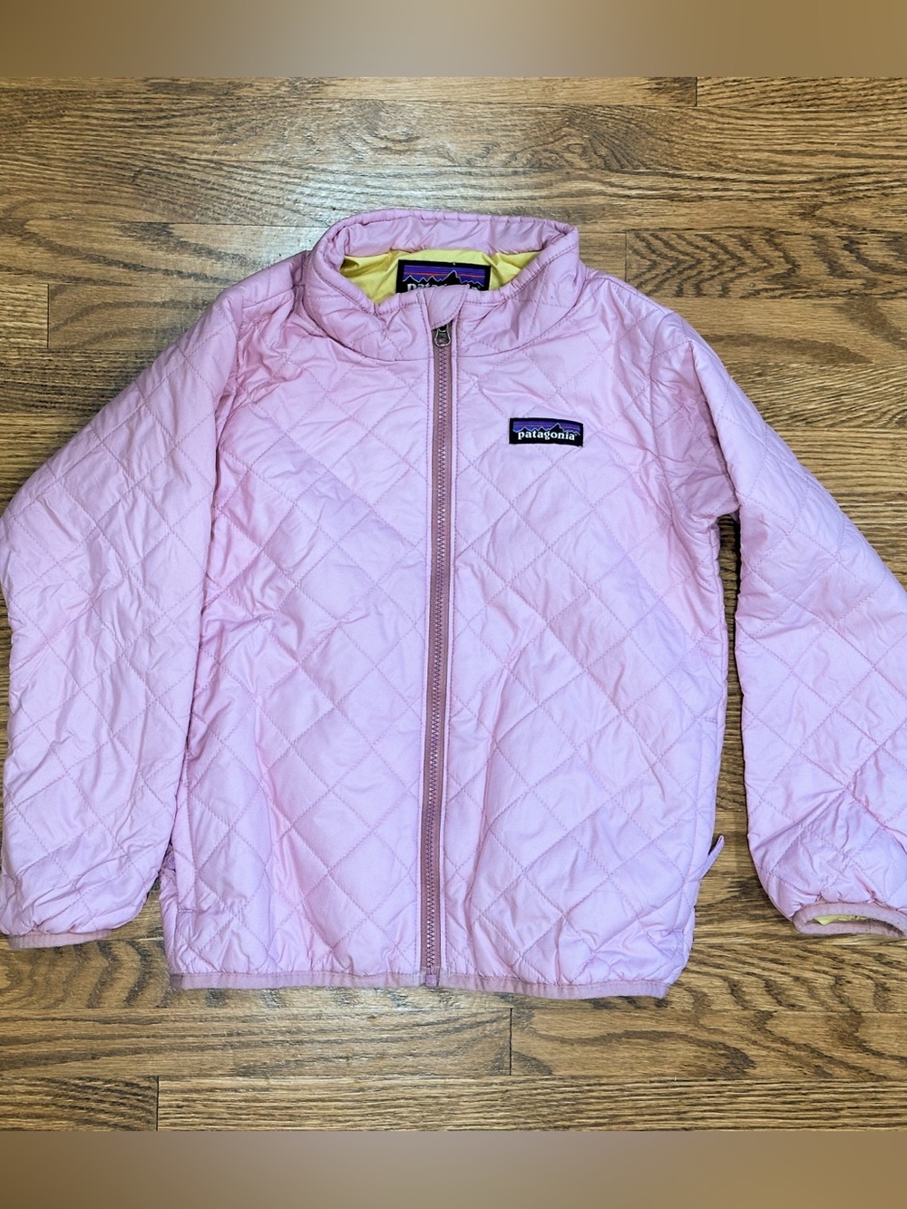 Patagonia Girls Nano Puff Quilted Light Pink Jacket